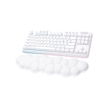 Logitech G715 Wireless Mechanical Gaming Keyboard with LIGHTSYNC RGB, Tactile Switches (GX Brown) - White Mist