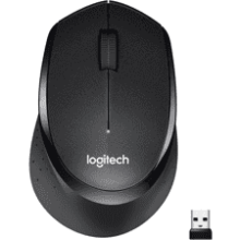 Logitech M330 SILENT PLUS Wireless Mouse - 2.4GHz USB Nano Receiver - 1000 DPI Optical Tracking - 2-year Battery Life - PC Mac Laptop Chromebook - Black