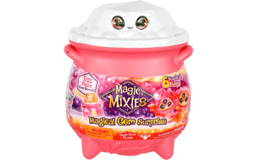 Magic Mixies Gem Surprise Fire Cauldron - Non-Electronic Mixie Plushie and Magic Ring - Fizzing Cauldron Medium