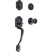 Matte Black Handleset with Tulip Knob - Single Cylinder