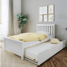 Max & Lily Twin Bed with Trundle, White