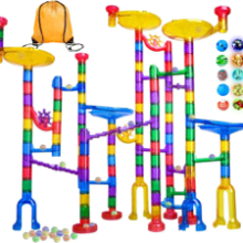 Meland Marble Run - 132Pcs Marble Maze Game Building Toy for Kids