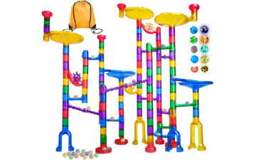 Meland Marble Run - 132Pcs Marble Maze Game Building Toy for Kids