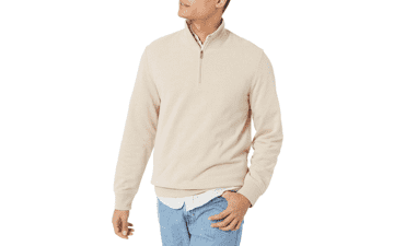 Men's Lightweight French Terry Quarter-Zip Mock Neck Sweatshirt