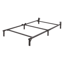 Metal Bed Frame - 6-Leg Base for Box Spring and Mattress - Twin Size - Easy Assembly - Black