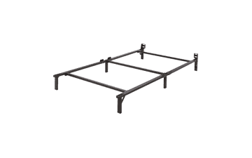 Metal Bed Frame - 6-Leg Base for Box Spring and Mattress - Twin Size - Easy Assembly - Black