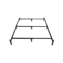 Metal Bed Frame, 9-Leg Base for Box Spring and Mattress, Full, Tool-Free Assembly, Black