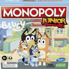 Monopoly Junior: Bluey Edition Board Game for Kids Ages 5+