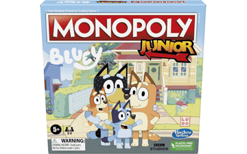 Monopoly Junior: Bluey Edition Board Game for Kids Ages 5+