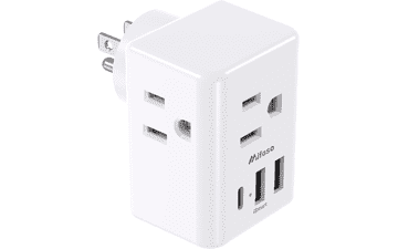 Multi Plug Outlet with USB Wall Charger - 3 USB Ports (1 USB C), ETL Listed