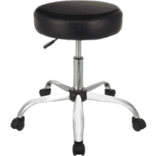 Multi-Purpose Drafting Spa Bar Stool with Wheels - Black