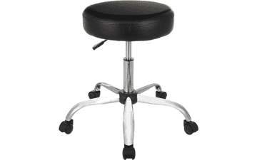 Multi-Purpose Drafting Spa Bar Stool with Wheels - Black