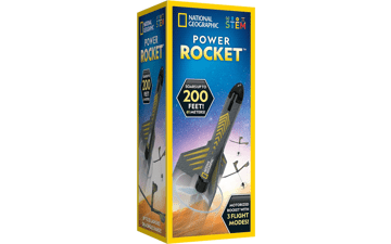 NATIONAL GEOGRAPHIC Rocket Launcher for Kids - Motorized Air Rocket Toy, Launch up to 200 ft., Safe Landing, Outdoor Toys & Model Rockets, Gifts for Boys and Girls, Space Toys