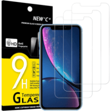 NEW'C iPhone 11 and iPhone XR (6.1") Screen Protector Tempered Glass - Case Friendly and Ultra Resistant