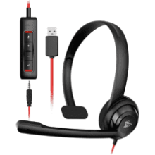 NUBWO HW02 USB Headset with Microphone Noise Cancelling, Super Light and Comfortable, Wired Office Call Center Headset for Laptop PC