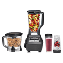 Ninja BL770 Mega Kitchen System - 1500W - 4 Functions - Smoothies, Processing, Dough, Drinks - 72-oz. Blender Pitcher - 64-oz. Processor Bowl - 16-oz. To-Go Cups - Black