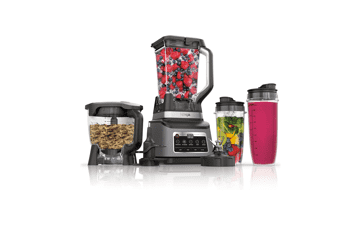 Ninja BN801 Professional Plus Kitchen System - 1400 WP - 5 Functions - Smoothies, Chopping, Dough & More - Auto IQ - Blender Pitcher 72-oz. - Processor Bowl 64-oz. - (2) 24-oz. To-Go Cups - Grey