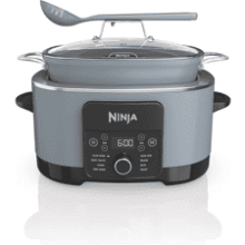 Ninja MC1001 Foodi PossibleCooker PRO 8.5 Quart Multi-Cooker - 8-in-1 Slow Cooker, Dutch Oven, Steamer & More - Glass Lid Integrated Spoon - Nonstick - Oven Safe Pot to 500°F - Sea Salt Gray