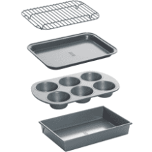 Non-Stick Toaster Oven Bakeware Set - 4-Piece, Carbon Steel by Chicago Metallic