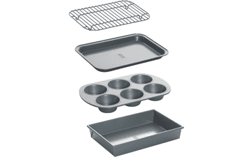 Non-Stick Toaster Oven Bakeware Set - 4-Piece, Carbon Steel by Chicago Metallic