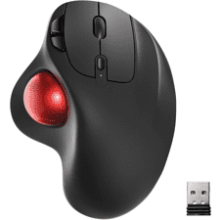 Nulea M501 Wireless Trackball Mouse - Rechargeable Ergonomic - Easy Thumb Control - Precise & Smooth Tracking - 3 Device Connection - Compatible for PC, Laptop, iPad, Mac, Windows