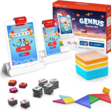 Osmo Genius Starter Kit for iPad & iPhone - 5 Educational Learning Games - Math, Spelling, Creativity & More - STEM Toy Gifts for Kids - Boy & Girl - Ages 6-10