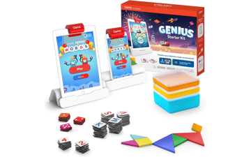 Osmo Genius Starter Kit for iPad & iPhone - 5 Educational Learning Games - Math, Spelling, Creativity & More - STEM Toy Gifts for Kids - Boy & Girl - Ages 6-10