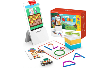 Osmo Little Genius Starter Kit for Fire Tablet - Early Math Adventure - Valentine Toy - 6 Educational Games - Counting, Shapes & Phonics - STEM Gifts - Ages 3-5