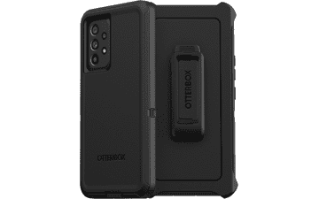 OtterBox Samsung Galaxy A53 5G Defender Case - BLACK, rugged & durable, port protection, holster clip kickstand