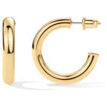 PAVOI Lightweight Chunky Open Hoops | Gold Hoop Earrings for Women