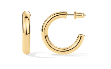 PAVOI Lightweight Chunky Open Hoops | Gold Hoop Earrings for Women