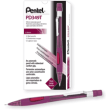 Pentel Quicker Clicker 0.9mm Automatic Pencil, Transparent Red Barrel (Box of 12)