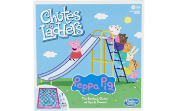 Peppa Pig Chutes and Ladders Board Game for Kids Ages 3 and Up - Preschool Games for 2-4 Players