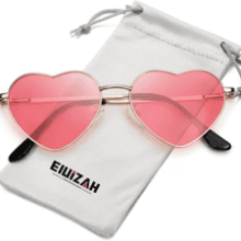 Polarized Heart Sunglasses for Women Men - Cute Trendy Sun Glasses