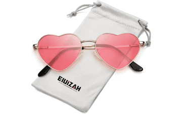 Polarized Heart Sunglasses for Women Men - Cute Trendy Sun Glasses