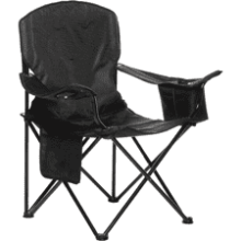 Portable Folding Camping Chair with Cooler, Side Pocket and Cup Holder