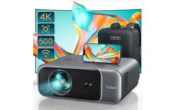 Pro V9 4K Projector with WiFi 6 and Bluetooth 5.2, 500 ANSI Native 1080P Outdoor Movie Projector