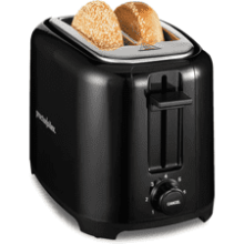 Proctor Silex 2-Slice Toaster - Extra Wide Slots, Bagel Function, Cool-Touch, Shade Selector, Auto Shut-off - Black