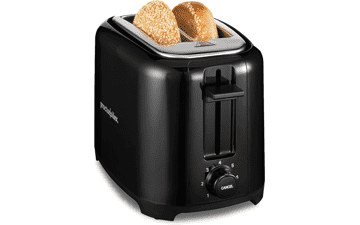 Proctor Silex 2-Slice Toaster - Extra Wide Slots, Bagel Function, Cool-Touch, Shade Selector, Auto Shut-off - Black