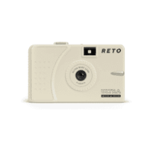 RETO Ultra Wide Slim 35mm Reusable Film Camera - 22mm Wide Lens, Focus Free, Lightweight, Easy to Use (Cream)