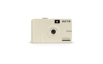 RETO Ultra Wide Slim 35mm Reusable Film Camera - 22mm Wide Lens, Focus Free, Lightweight, Easy to Use (Cream)