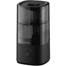 ROSEKM Bedroom Humidifier, Cool Mist for Home Plant and Baby Nursery, Quiet Ultrasonic with 360° Nozzle, Auto Shut-Off, Filterless - Black