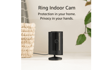 Ring Indoor Cam (2nd Gen) | 2023 Release | 1080p HD Video & Color Night Vision | Two-Way Talk | Manual Audio & Video Privacy Cover | Black