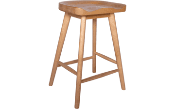 Rivet Kitchen Height Bar Counter Stool - Birch, Natural Finish - 24"H