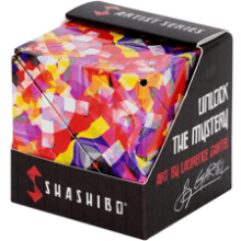 SHASHIBO Shape Shifting Box - Fidget Cube with 36 Magnets - Transforms Into Over 70 Shapes (Artist Series - Confetti)