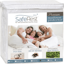 SafeRest Queen Size Cotton Terry Waterproof Mattress Protector