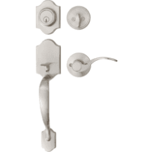 Satin Nickel Handleset with Shelby Lever - Single Cylinder