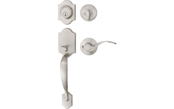 Satin Nickel Handleset with Shelby Lever - Single Cylinder