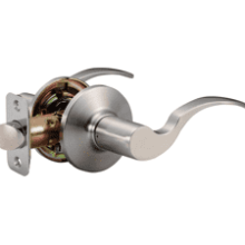 Satin Nickel Passage Door Lever - Amazon Basics TQ50S82 Shelby