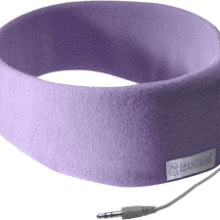 SleepPhones AcousticSheep Classic Corded Headphones for Sleep, Travel, and More - Quiet Lavender Fleece Fabric (Size M)